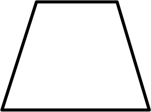 a shape with four sides, four edges, four corners