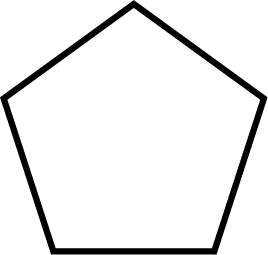 a shape with five sides, five edges, five corners